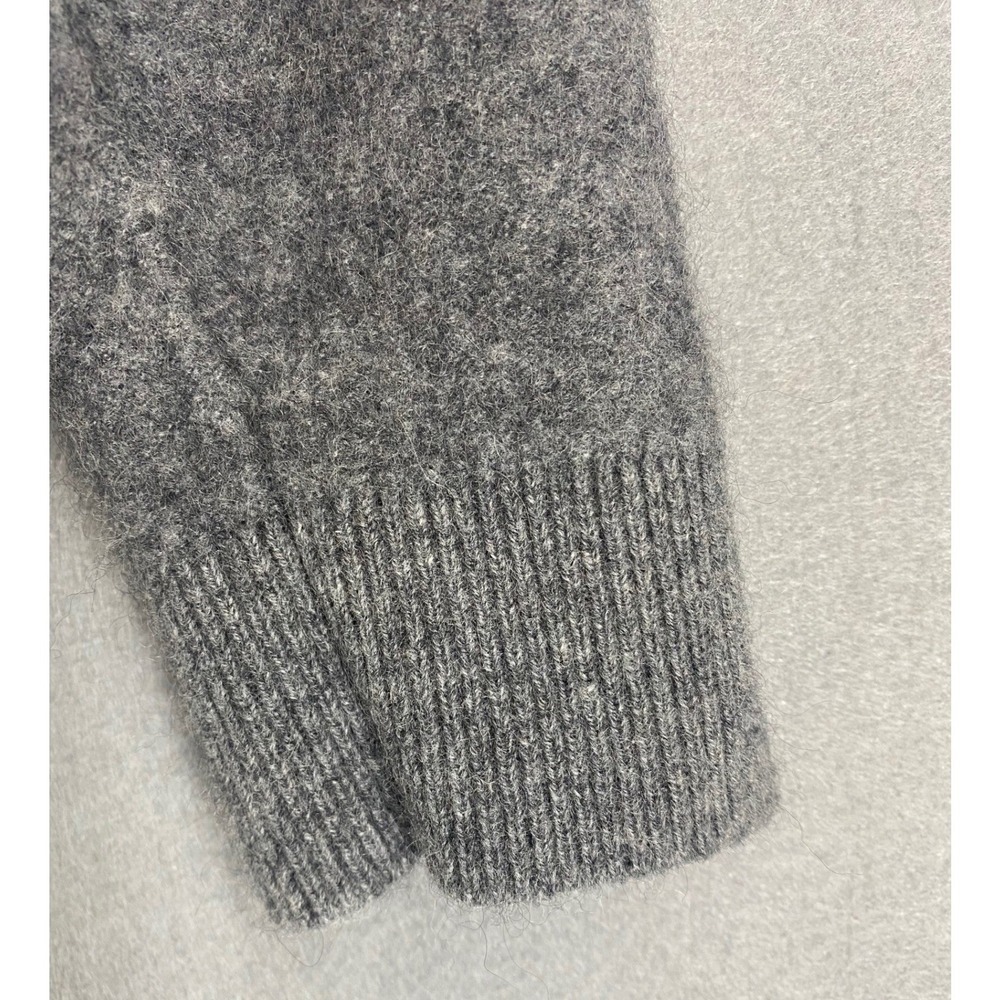 Pilcro Grey 100% Cashmere Mock Neck Cropped Sweater Boxy Womens Small - Picture 5 of 8